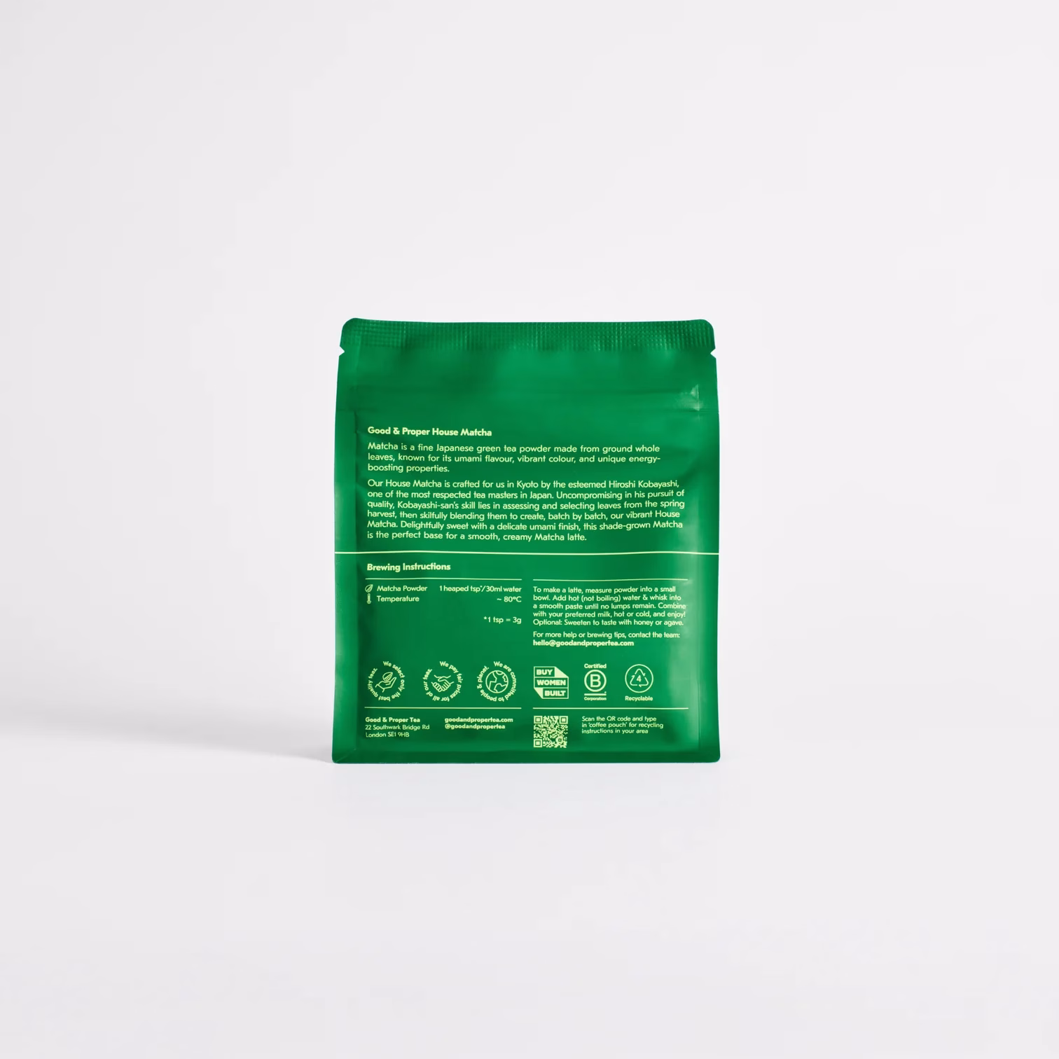 Good & Proper Tea | House Matcha | 100g - Image 2